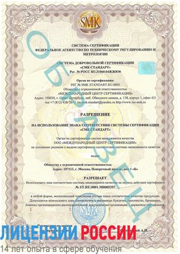 Образец разрешение Кандалакша Сертификат ISO/TS 16949